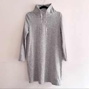 Funnel Heather Grey Cozy Fleece Sweatshirt Dress